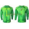 Original Fußballtrikot Brasilien Alisson Becker 1 Auswärtstrikot Torwart WM 2022 Langarm Für Herren